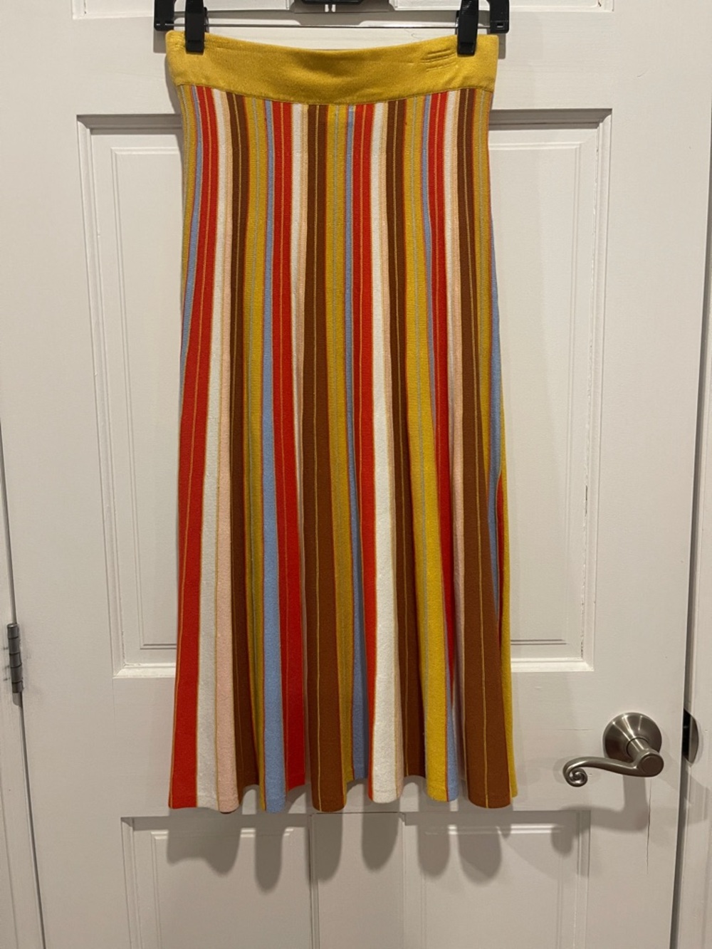 Lucy Paris Yellow Multi-Stripe Knit Skirt